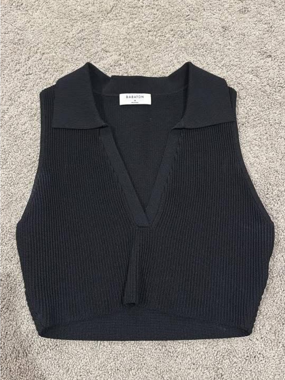 Aritzia ribbed sweater crop tank